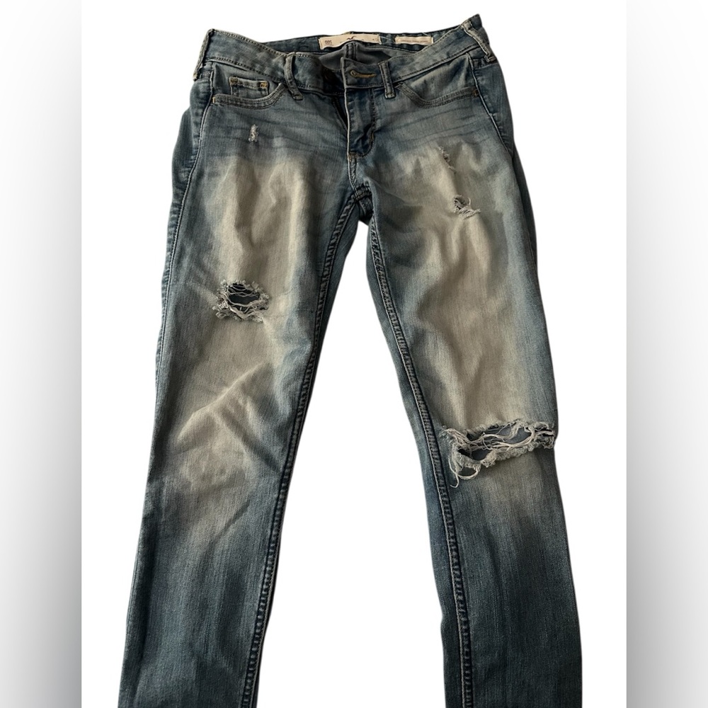 Hollister Light Blue Distressed Skinny Jeans